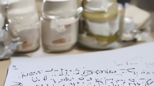 A patient's notebook decoding endpoint, line of therapy and approval type beside pill bottles.