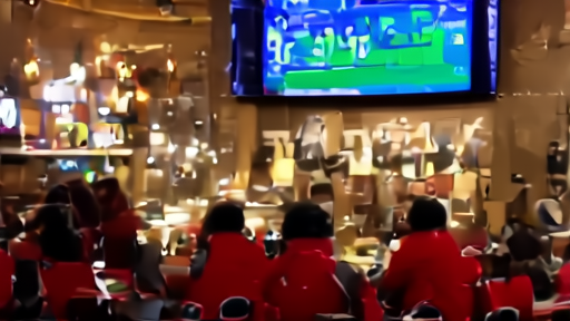 A Premier League table screen at a London pub showing Arsenal first and Manchester City second, separated by two points.