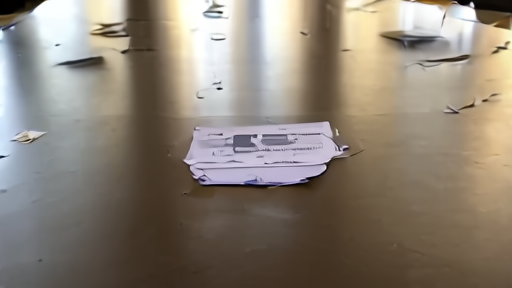 An empty conference table in a Dhaka government building with five name placards face-down and a printed agenda untouched.