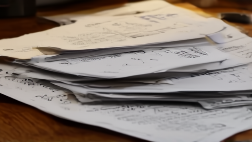Four manila folders fanned across a desk, each labeled but unopened, a Saturday-dated newspaper folded beside them