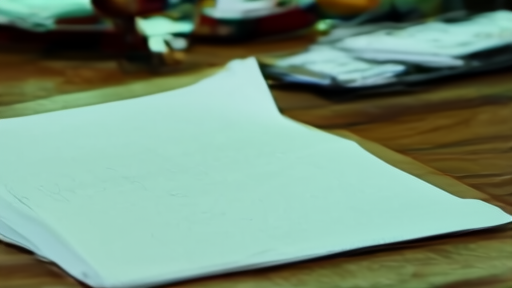 An empty folder labeled in Farsi script on a maritime authority desk beside the existing application form.