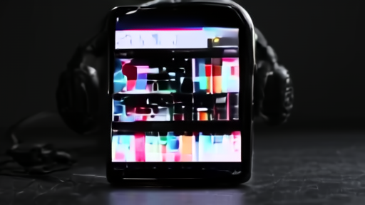 A phone showing a music streaming chart beside studio headphones