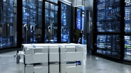 Engineers inspecting server racks in a Chinese data center