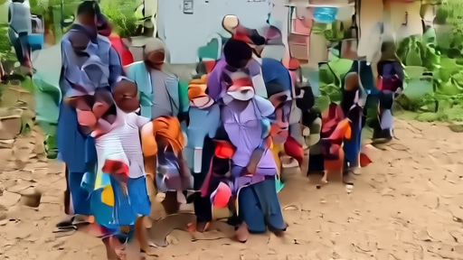 Parents waiting with children outside a district vaccination clinic