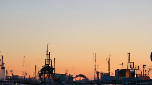 Oil storage tanks near a port at dusk with an operations screen showing India and Gulf routes