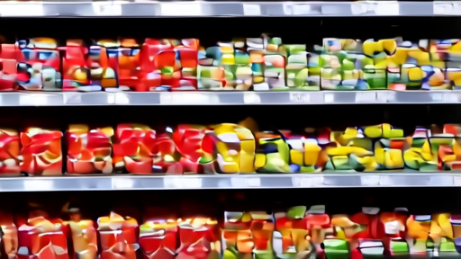 A grocery store employee checking shelf products against a printed recall list
