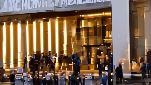 Cannes Palais entrance with emergency services personnel and festival staff visible at dusk