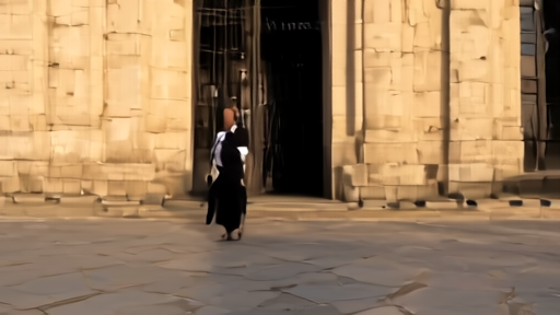 Counsel walking out of the Bangladesh High Court holding a writ document in late afternoon light