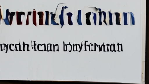 The Nyankunde Hospital sign in late afternoon Bunia light, with a US-flag patch sewn onto a clinician's white coat lapel just visible at the edge of the frame.