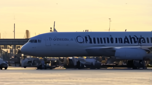 A Lufthansa A320 at a Frankfurt gate as a refueling truck pulls a hose to the wing, terminal in the background