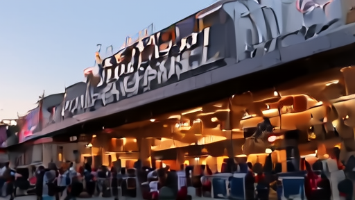 Frost Bank Center exterior at night with Spurs banners and arriving fans.