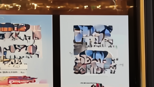 A record-store window in Los Angeles with three Drake album covers stacked vertically, Iceman at top, lit from inside at night