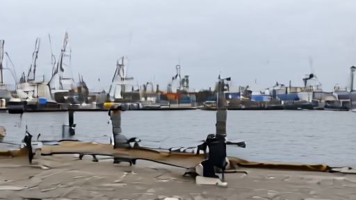 A polar expedition ship's gangway in Rotterdam on Saturday afternoon, a uniformed captain walking down the ramp with a single duffel bag.