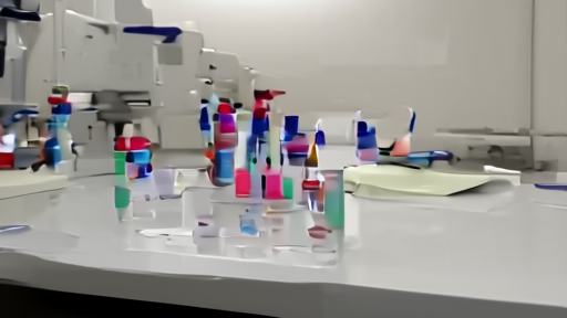 A NIH Bethesda biomedical laboratory bench with capped reagents and an unused PCR machine, Sunday morning quiet.