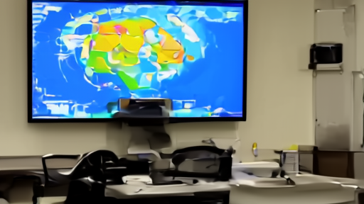 A National Hurricane Center forecaster at a workstation on Sunday morning, the wall map of the Atlantic basin showing no tropical disturbances.