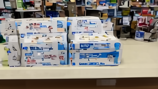 A community pharmacy counter on Sunday morning with free naloxone nasal-spray kits arranged for distribution, an instruction sheet on top.