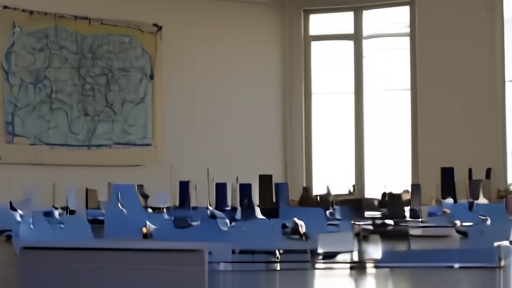 The horseshoe table of the United Nations Security Council at dawn, no delegations seated, name placards facing inward, soft ambient light.