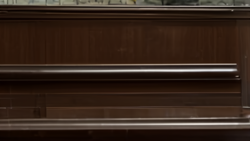 An empty federal courtroom bench inside the Eastern District of New York on a Memorial Day Monday, dark wood, the U.S. flag in shadow, no people.