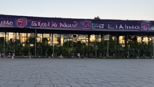 A Monday afternoon view of the Puskás Aréna exterior in Budapest with empty plaza, the UEFA branding visible, no people.