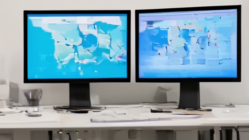 An ECDC infectious-disease analyst at a Stockholm office workstation on Monday morning with a hantavirus surveillance dashboard on screen, an unattended coffee beside it.