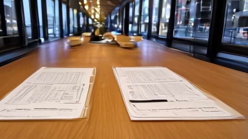 An empty Manhattan M&A boutique conference table on Memorial Day Monday afternoon with printed term sheets in three stacks under dimmed pendant lights.