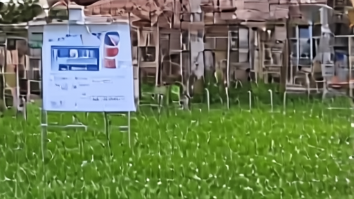 A backyard chicken coop at a suburban home with two children visible in the background