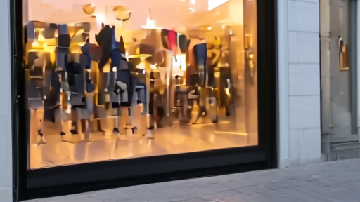 A Lululemon flagship-store window with a closed sign at dawn and a quiet sidewalk reflection.