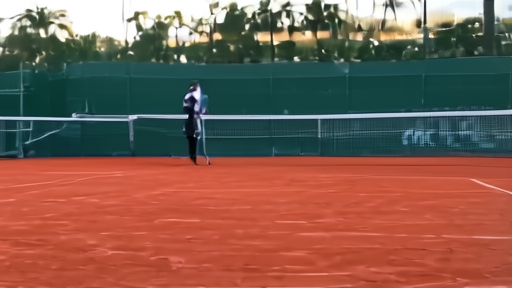 Coco Gauff at the baseline of Court Philippe Chatrier between points with Taylor Townsend across the net