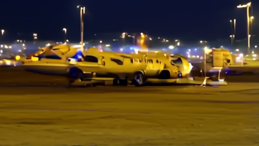 Medical transport team preparing an isolation transfer at night