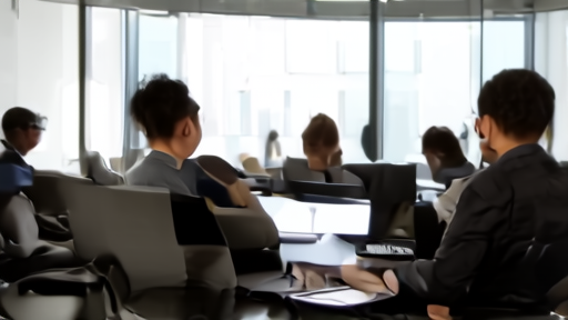 Corporate communications team reviewing a Korea office announcement