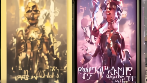A multiplex box office display with sci-fi and horror posters side by side