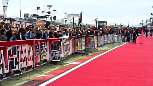 Indianapolis Motor Speedway red carpet barricades after a race-weekend crowd