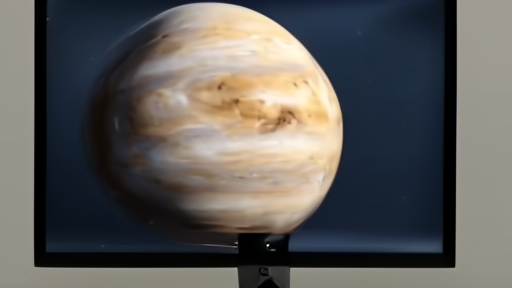 Side-by-side Saturn images on an observatory workstation