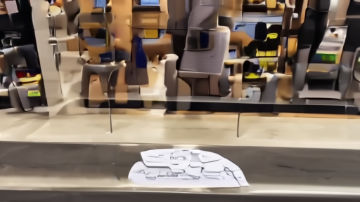 Proxy materials on a counter inside a Lululemon store