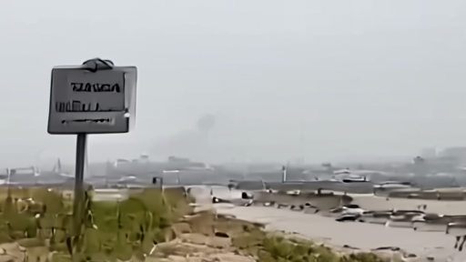 Civilian traffic moving north near a Zahrani River road sign