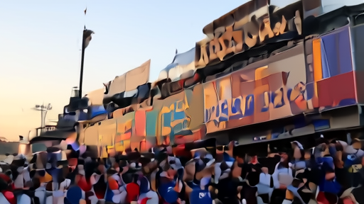 Fans in Knicks jerseys gather near broadcast trucks outside Madison Square Garden