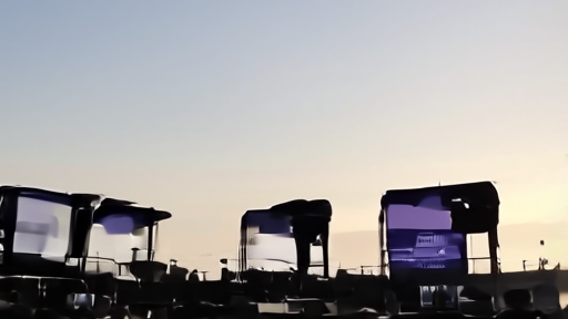 Tennis broadcast monitors fill a control truck beside a clay court