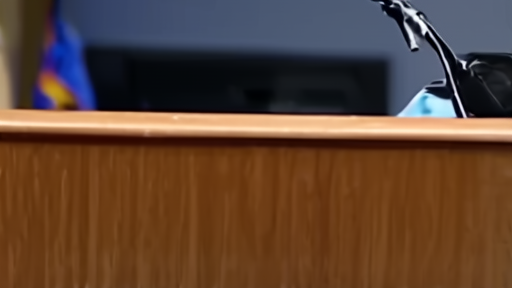 Texas campaign lectern before a blurred Senate chamber feed
