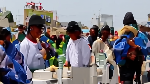 Health workers screening travelers at a border checkpoint