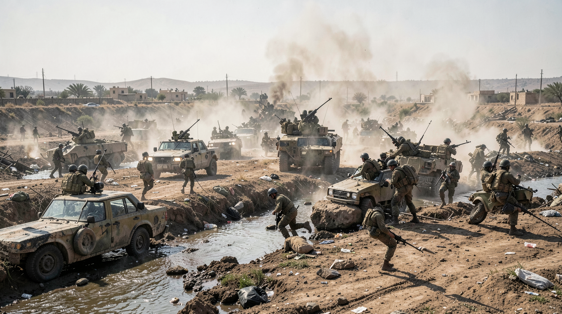 Documentary scene for IDF Advances North Of Litani While Deal Text Lags