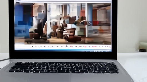 A video editing desk with a copyright notice and paused late-night clip