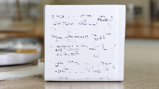 A diabetes sensor package beside a handwritten lot-number checklist