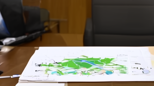 Empty negotiating chairs beside a map of Lebanon and the Gulf on a conference table