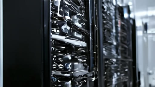 Technicians inspect liquid-cooled server racks and power panels