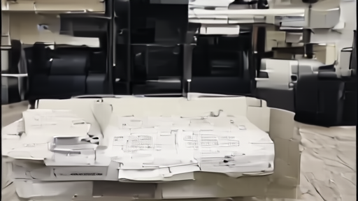 A flotilla file box beside a courthouse security desk
