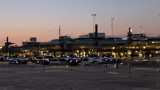 Kuwait airport departure hall with security tape and diplomatic cars outside