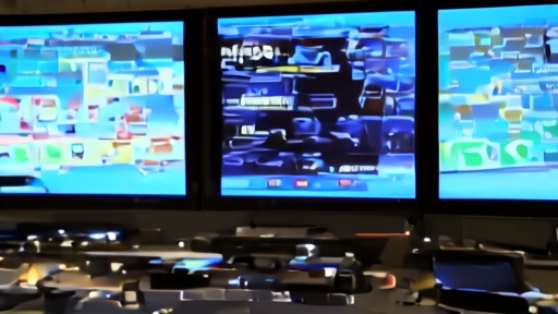 A WNBA control room monitors separate NBC, ION and streaming feeds