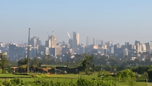 Commuter checking AirNow on a phone under hazy sky