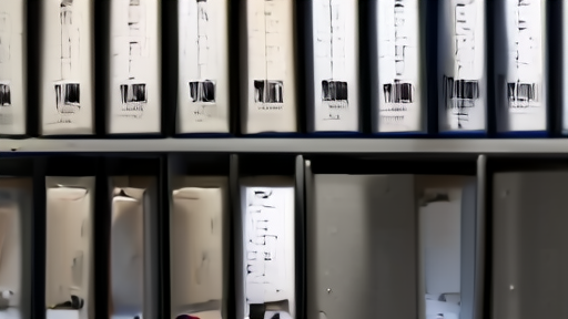 A media investor-relations workstation shows a locked web page beside studio library binders