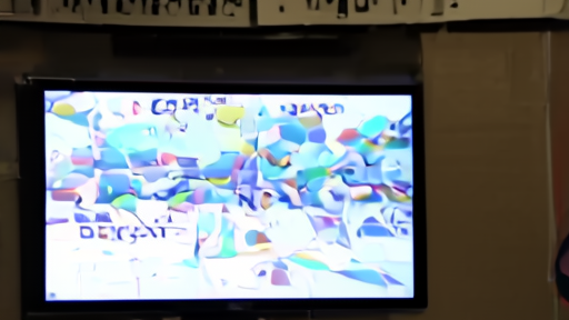 Broadcast truck monitors show a NASCAR race and audience analytics